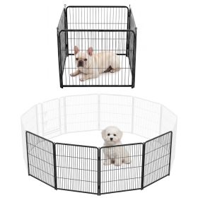 Metal Material, Foldable Pet Fence With A Door, Suitable For Small, Medium And Large-sized Dogs Outdoors (Option: 4p24in)